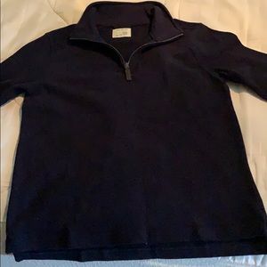 Crew cuts navy pullover with zip